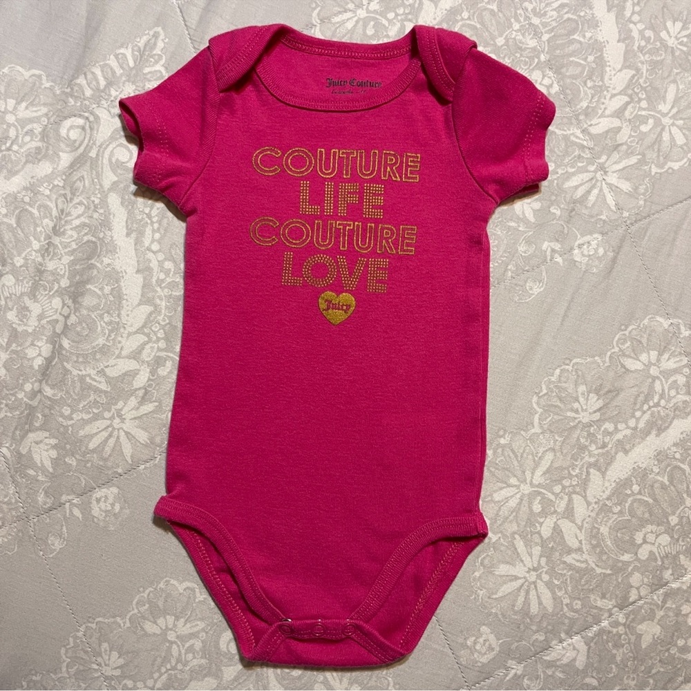 🌵Juicy Couture Life Couture Love Onsie sz 6/9 months